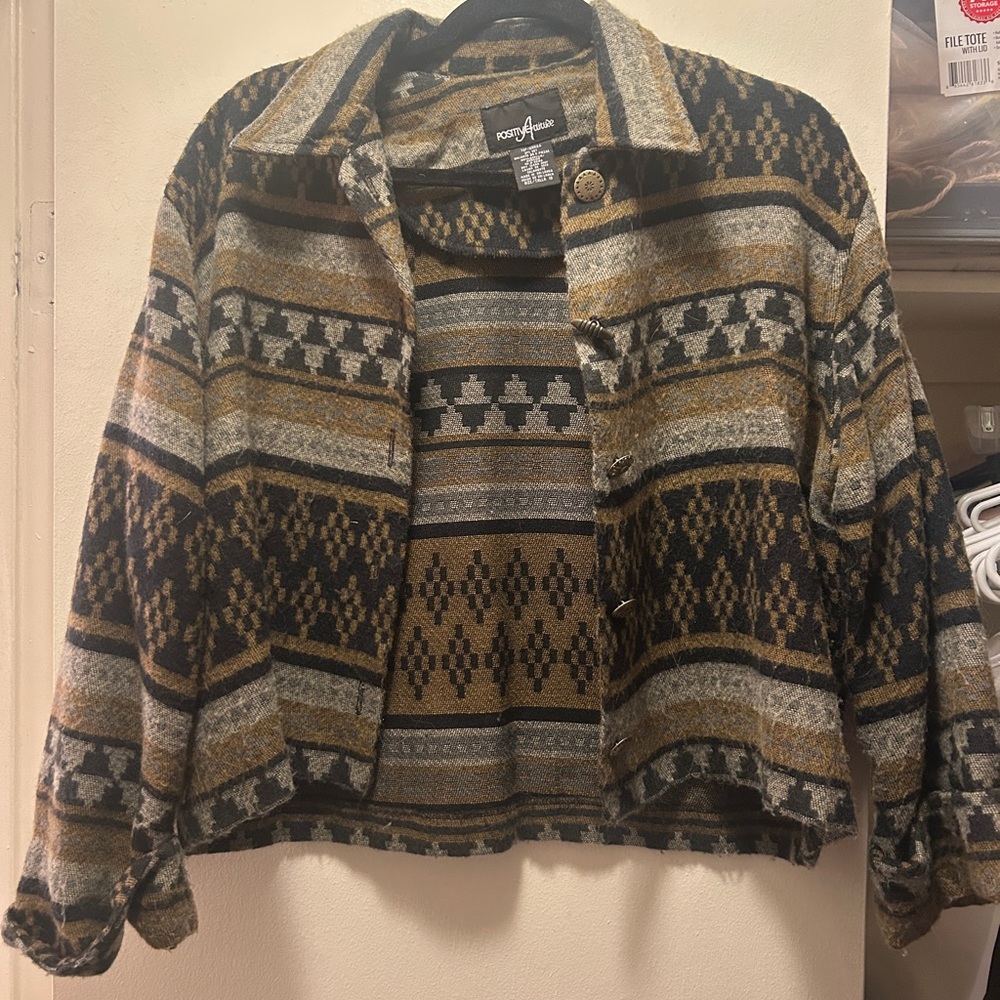 Positive Attitude vintage button up jacket